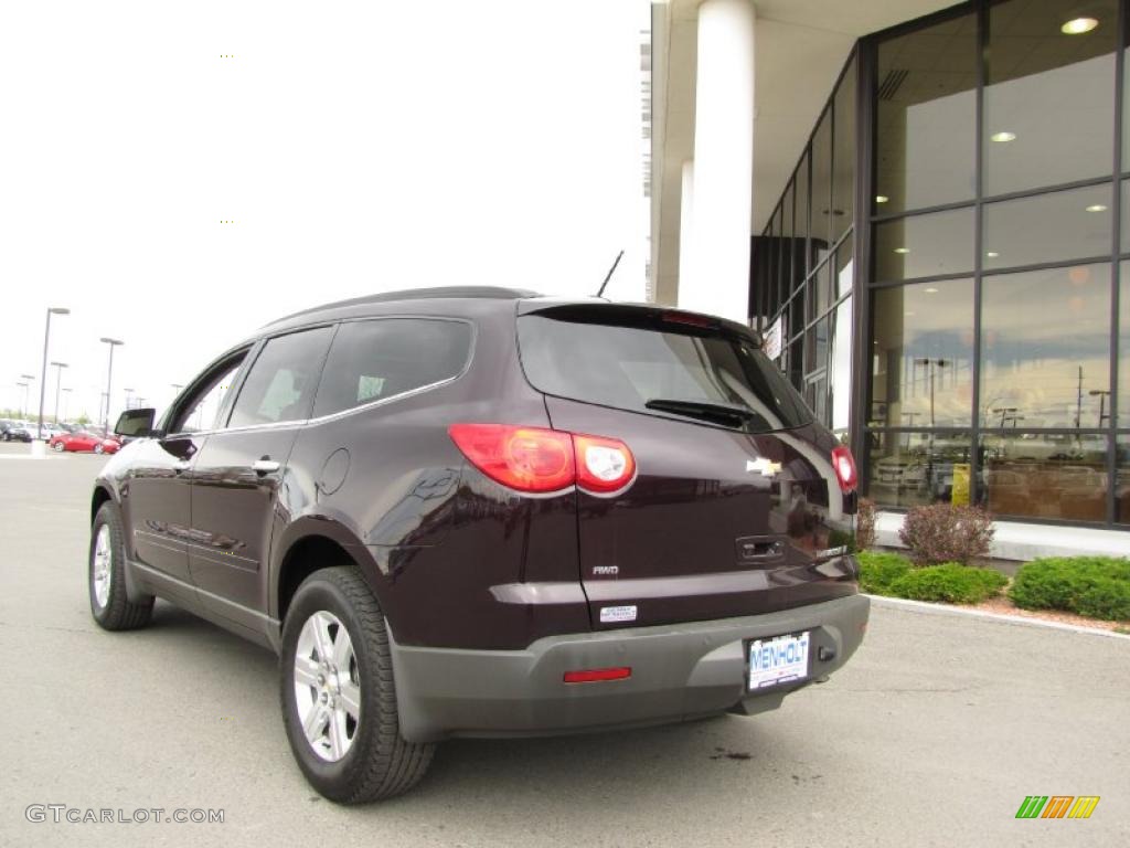 2010 Traverse LT AWD - Dark Cherry Metallic / Dark Gray/Light Gray photo #14