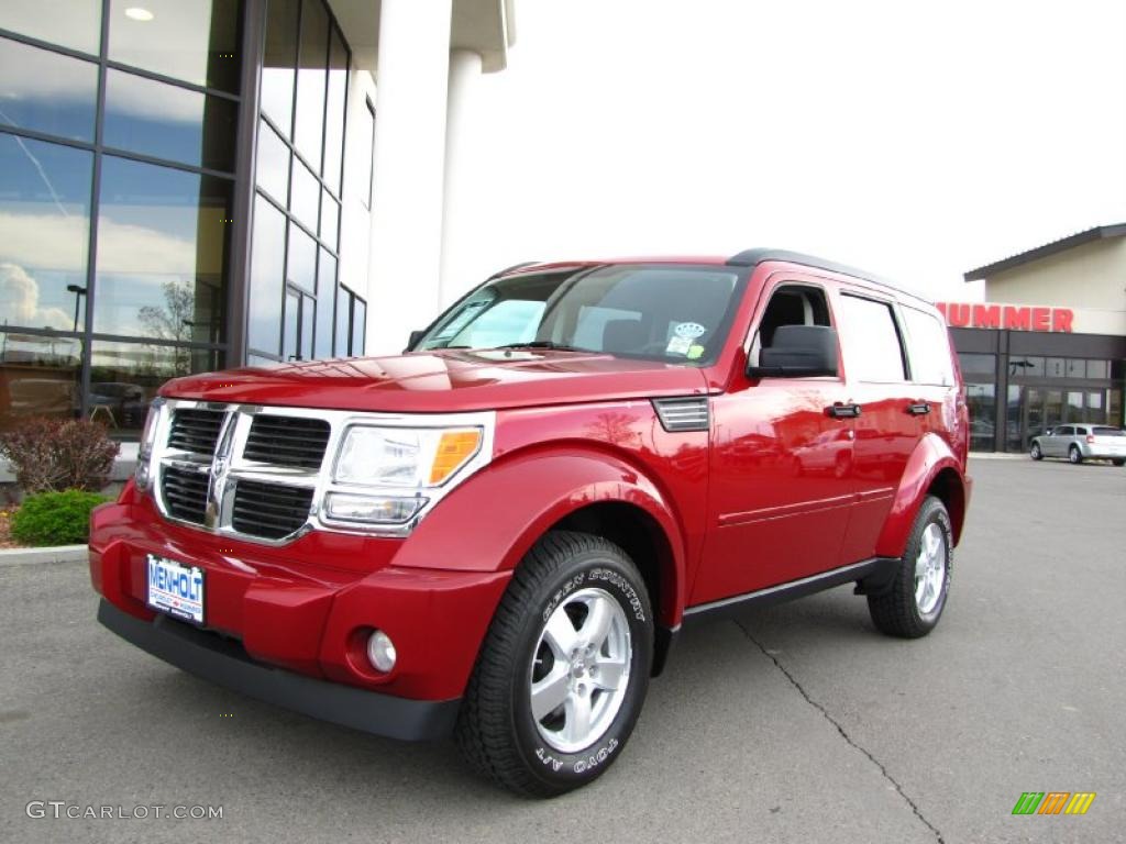 2009 Nitro SE 4x4 - Inferno Red Crystal Pearl / Dark Slate Gray/Light Slate Gray photo #2