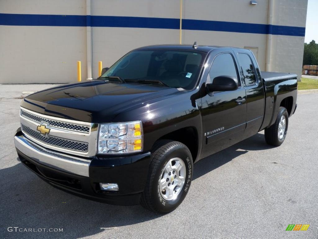 2007 Silverado 1500 LT Extended Cab - Black / Ebony Black photo #1