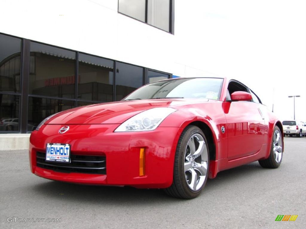 2006 350Z Enthusiast Coupe - Redline / Carbon Black photo #2