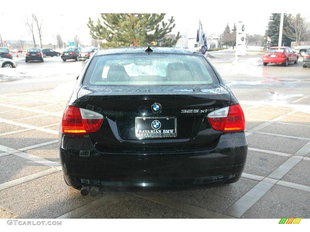 2006 3 Series 325xi Sedan - Jet Black / Beige Dakota Leather photo #7