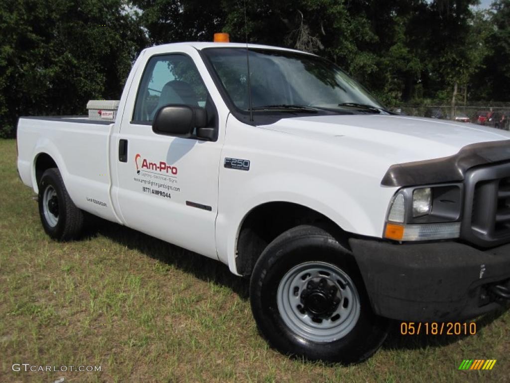 2000 F250 Super Duty XL Regular Cab - Oxford White / Medium Parchment photo #5