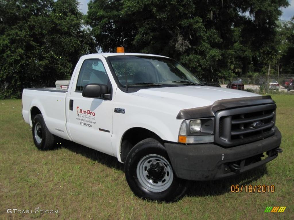 2000 F250 Super Duty XL Regular Cab - Oxford White / Medium Parchment photo #6