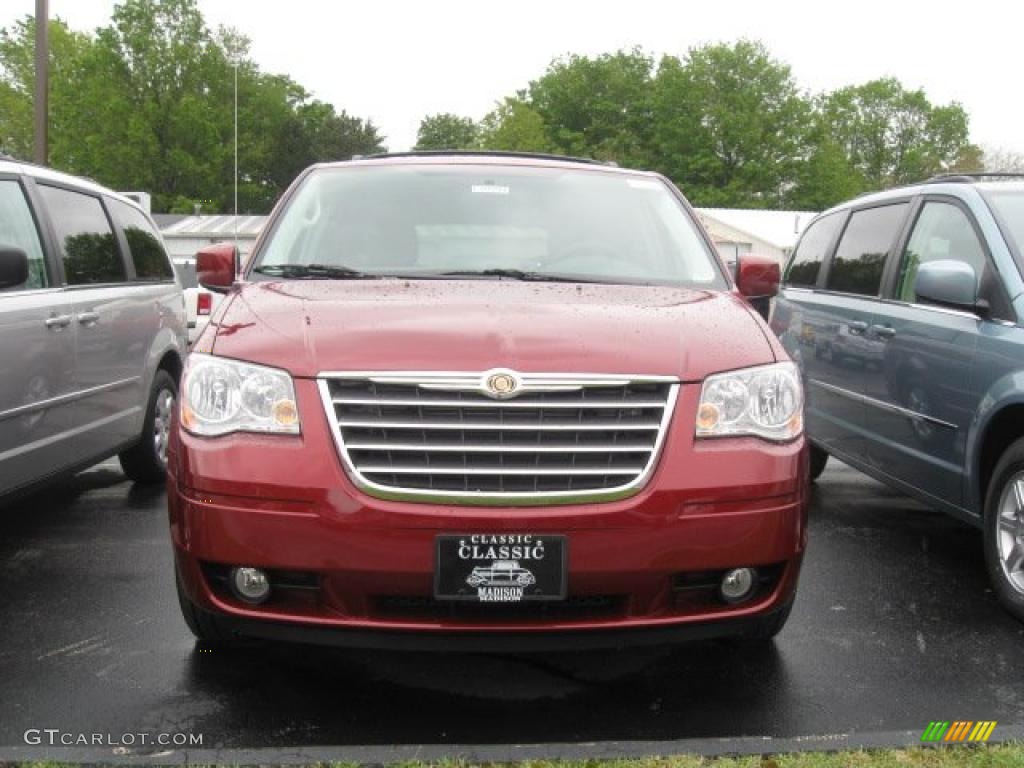 2010 Town & Country Touring - Inferno Red Crystal Pearl / Dark Slate Gray photo #2