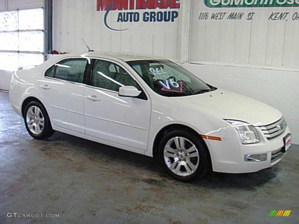 2008 Fusion SEL V6 - White Suede / Camel photo #3