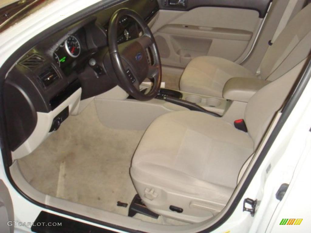 2008 Fusion SEL V6 - White Suede / Camel photo #9