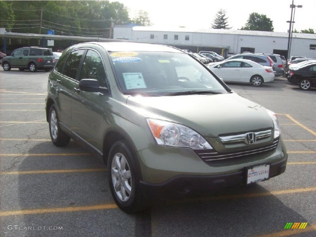 2008 CR-V EX 4WD - Green Tea Metallic / Ivory photo #1