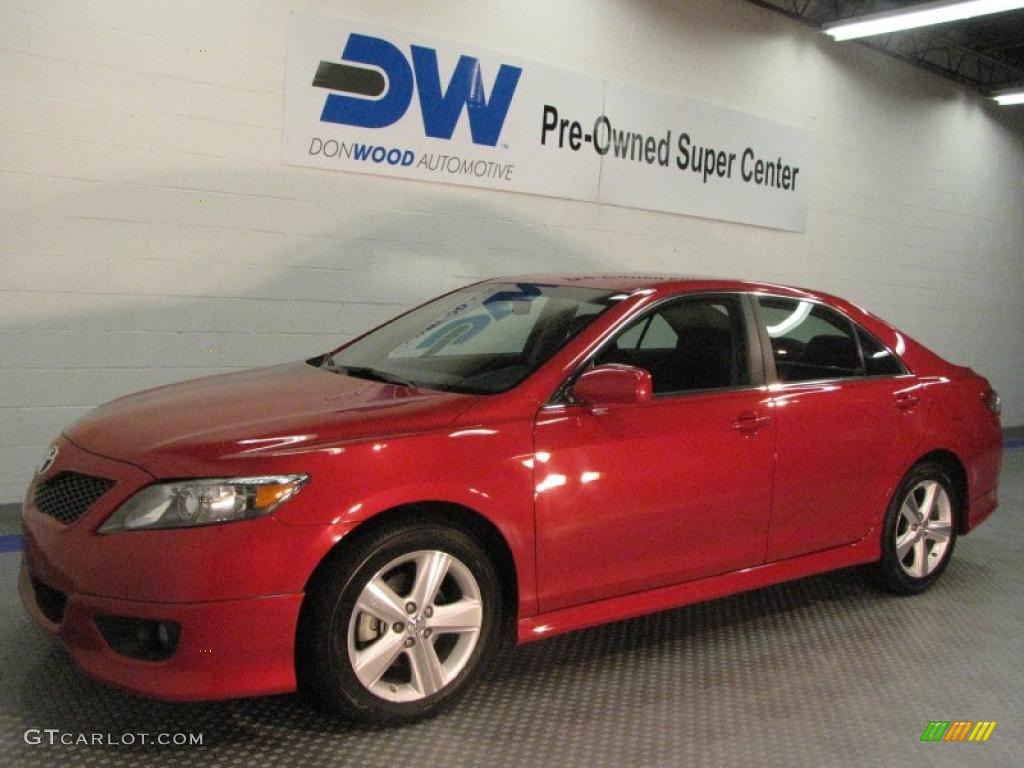 2010 Camry SE - Barcelona Red Metallic / Dark Charcoal photo #2