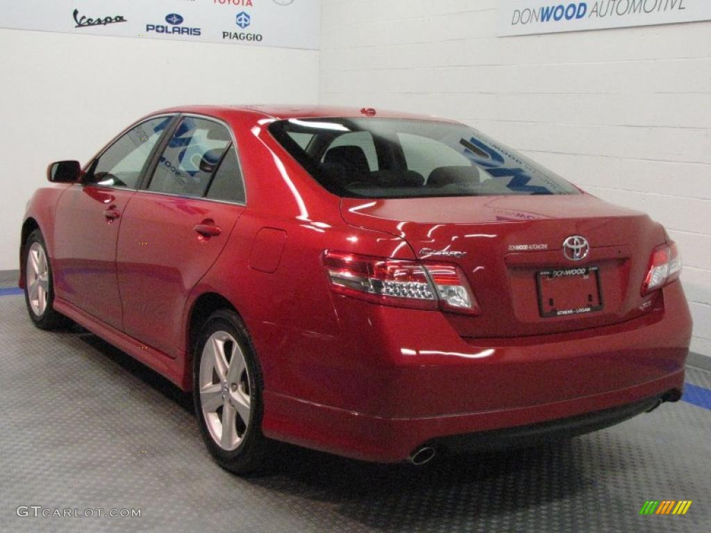 2010 Camry SE - Barcelona Red Metallic / Dark Charcoal photo #3