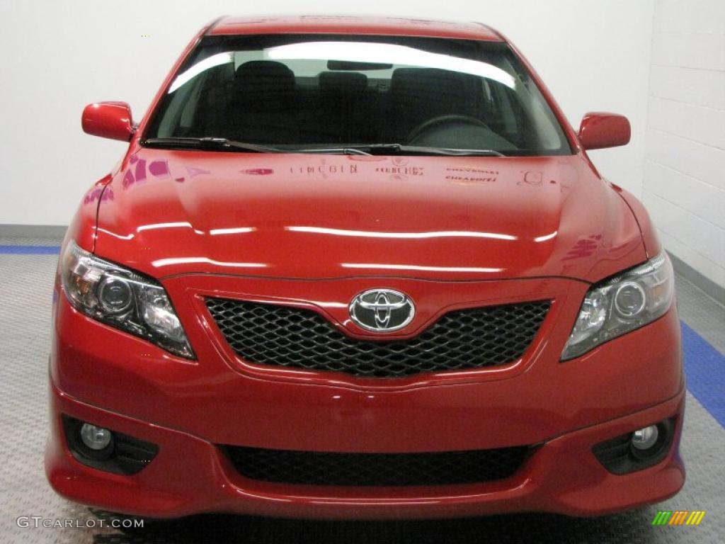 2010 Camry SE - Barcelona Red Metallic / Dark Charcoal photo #7