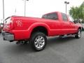 2011 Vermillion Red Ford F350 Super Duty Lariat Crew Cab 4x4  photo #3