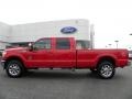 2011 Vermillion Red Ford F350 Super Duty Lariat Crew Cab 4x4  photo #5