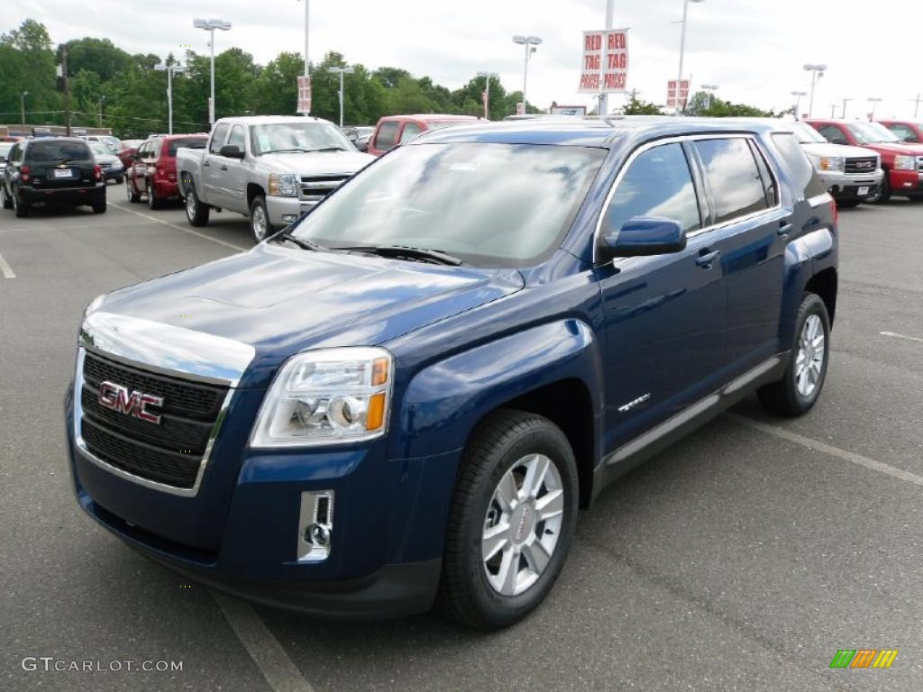 2010 Terrain SLE - Atlantic Blue Metallic / Jet Black photo #1