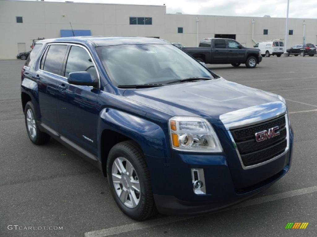 2010 Terrain SLE - Atlantic Blue Metallic / Jet Black photo #5