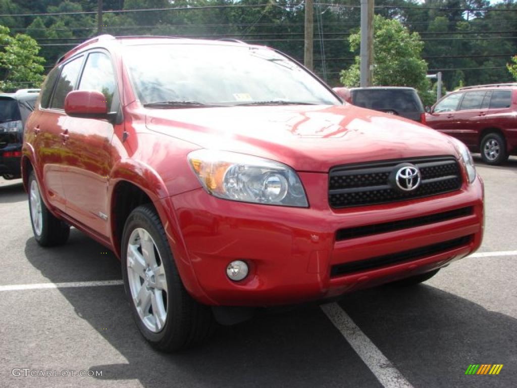 2007 RAV4 Sport 4WD - Barcelona Red Pearl / Dark Charcoal photo #1