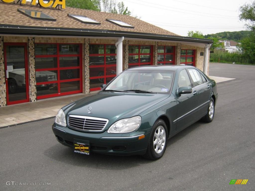 2000 S 500 Sedan - Aspen Green Metallic / Java photo #1