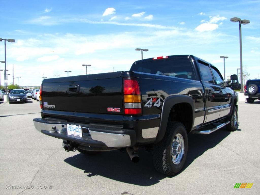 2006 Sierra 2500HD SLT Crew Cab 4x4 - Onyx Black / Dark Pewter photo #13