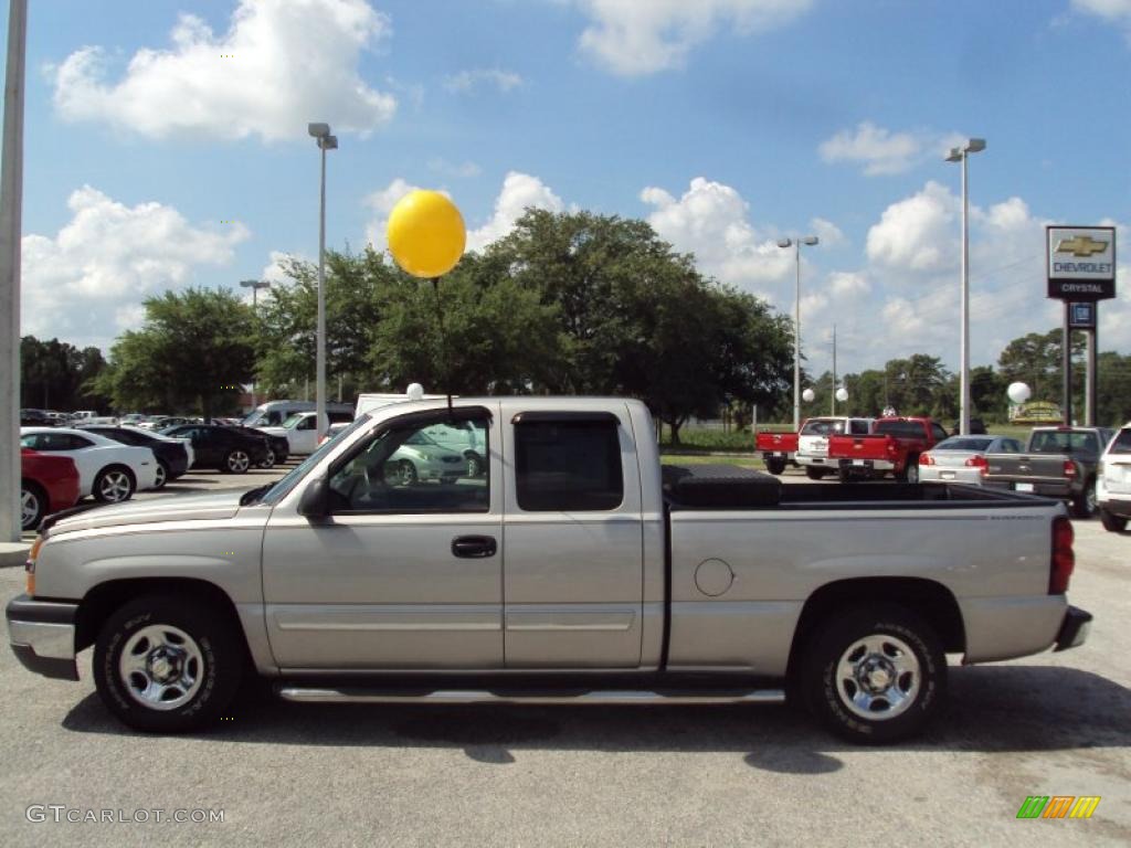 2004 Silverado 1500 LS Extended Cab - Silver Birch Metallic / Medium Gray photo #2