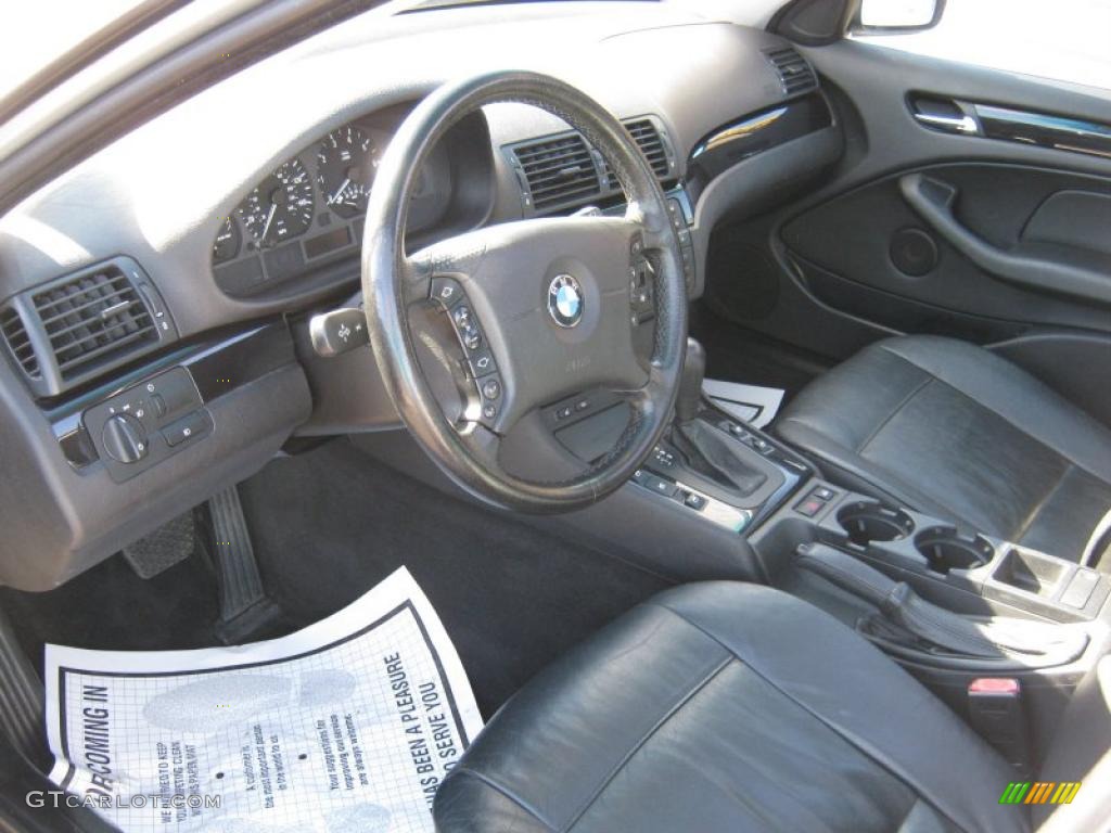 2001 3 Series 325i Sedan - Titanium Silver Metallic / Black photo #5