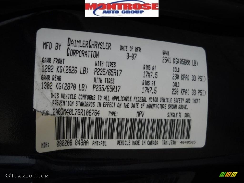 2008 Pacifica LX - Modern Blue Pearlcoat / Pastel Slate Gray photo #11