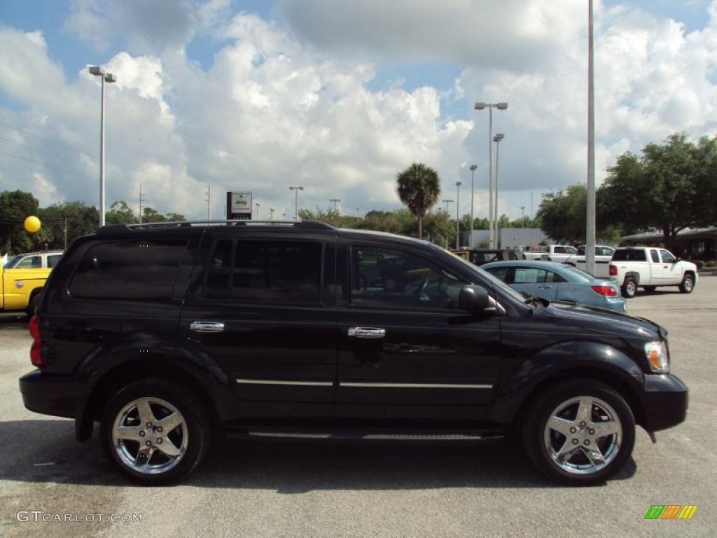 2007 Durango Limited 4x4 - Brilliant Black / Khaki Two-Tone photo #11