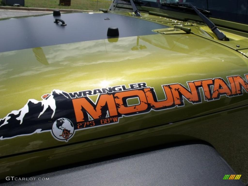 2010 Wrangler Unlimited Mountain Edition 4x4 - Rescue Green Metallic / Dark Slate Gray/Medium Slate Gray photo #11