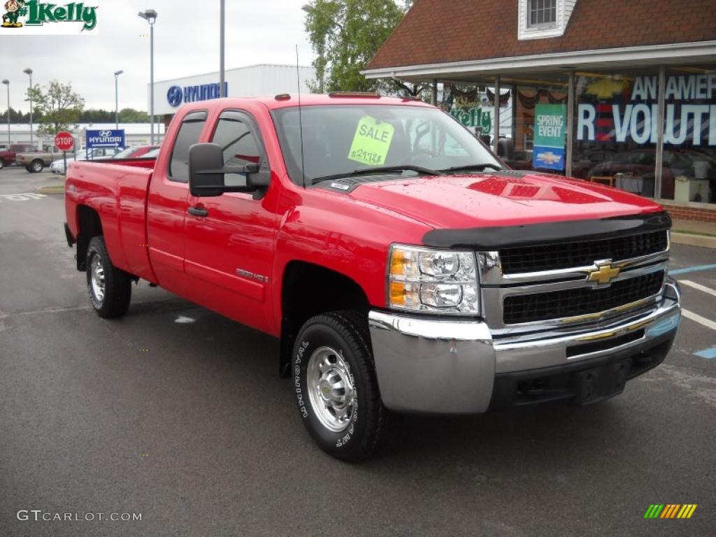 2007 Victory Red Chevrolet Silverado 2500hd Lt Extended Cab
