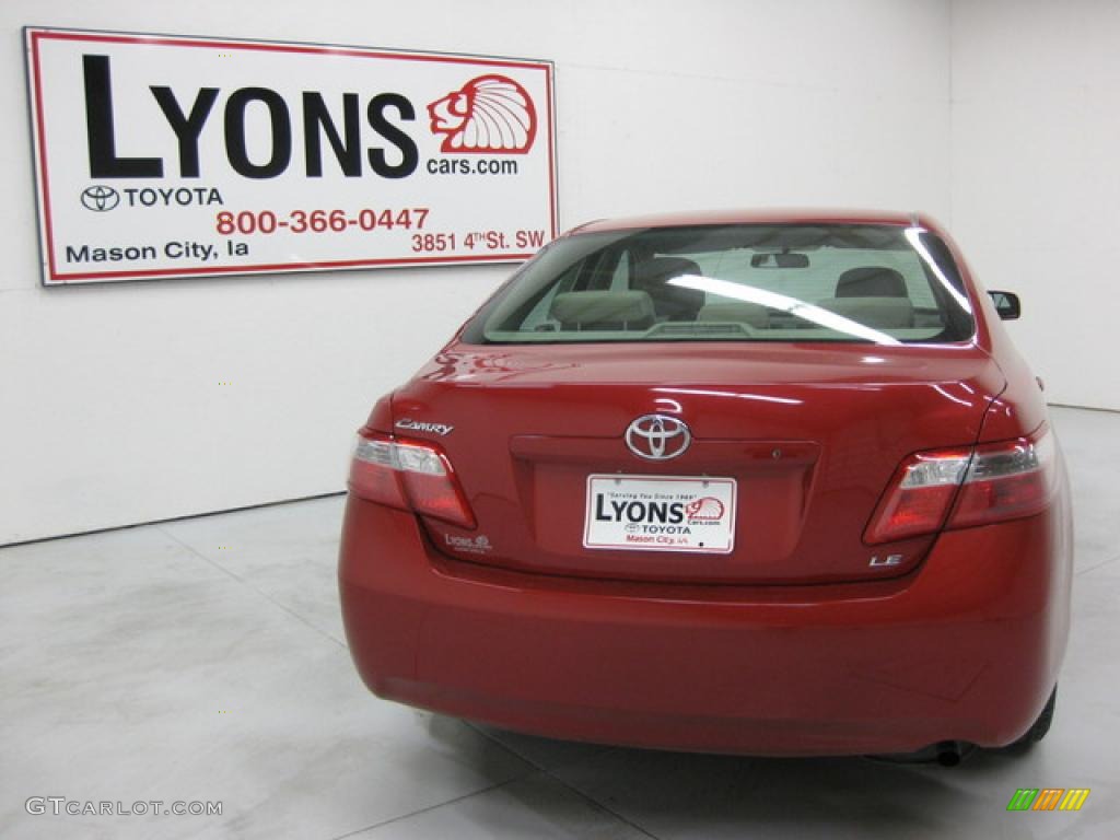 2008 Camry LE - Barcelona Red Metallic / Ash photo #12