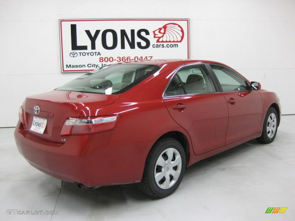 2008 Camry LE - Barcelona Red Metallic / Ash photo #14