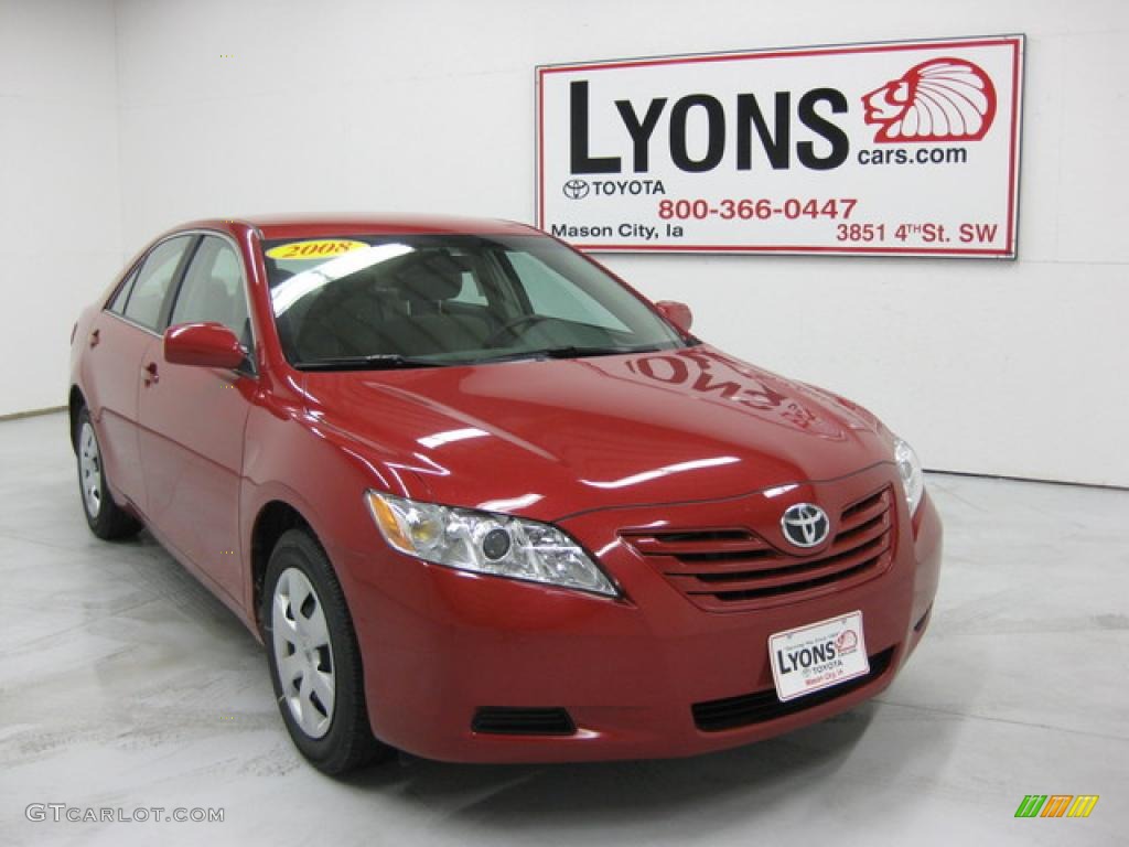 2008 Camry LE - Barcelona Red Metallic / Ash photo #21