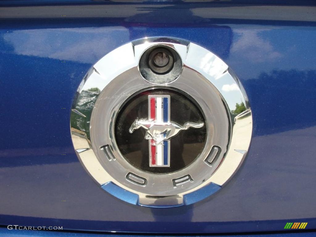 2006 Mustang V6 Premium Convertible - Vista Blue Metallic / Light Parchment photo #19