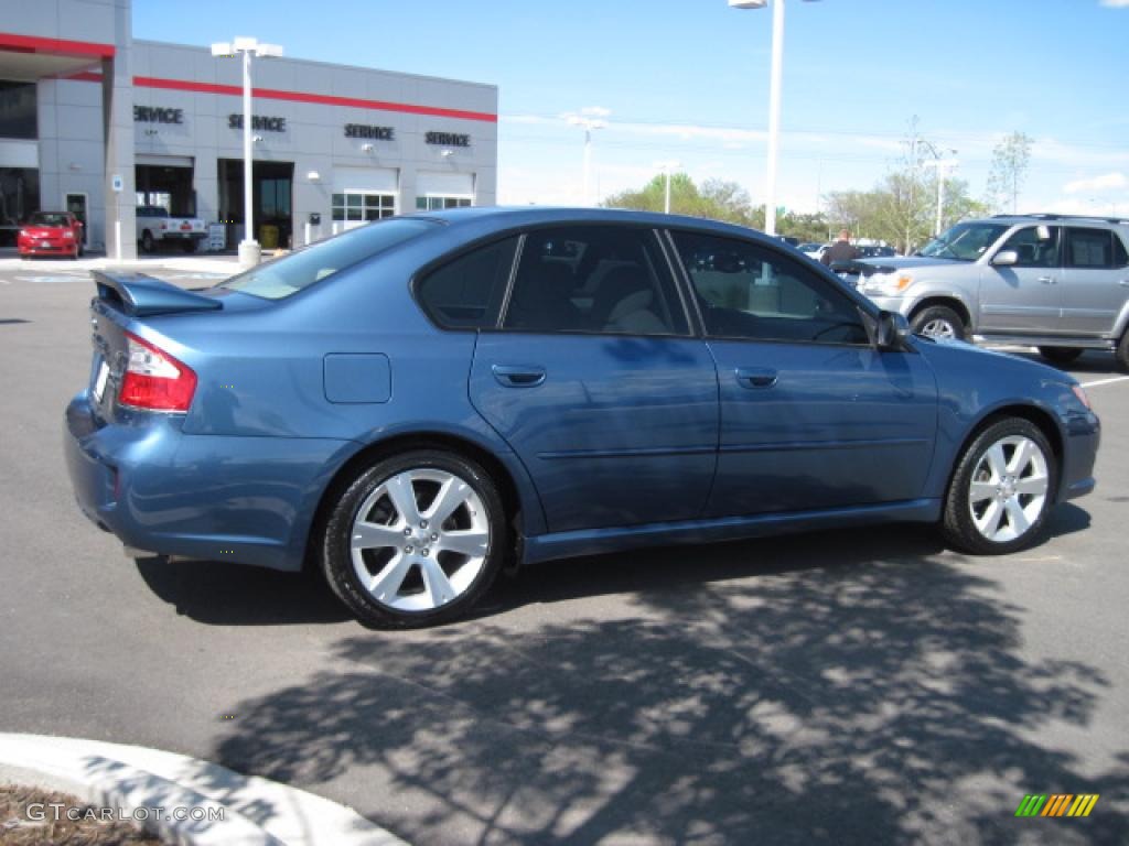 2008 Legacy 2.5 GT Limited Sedan - Newport Blue Pearl / Warm Ivory photo #2