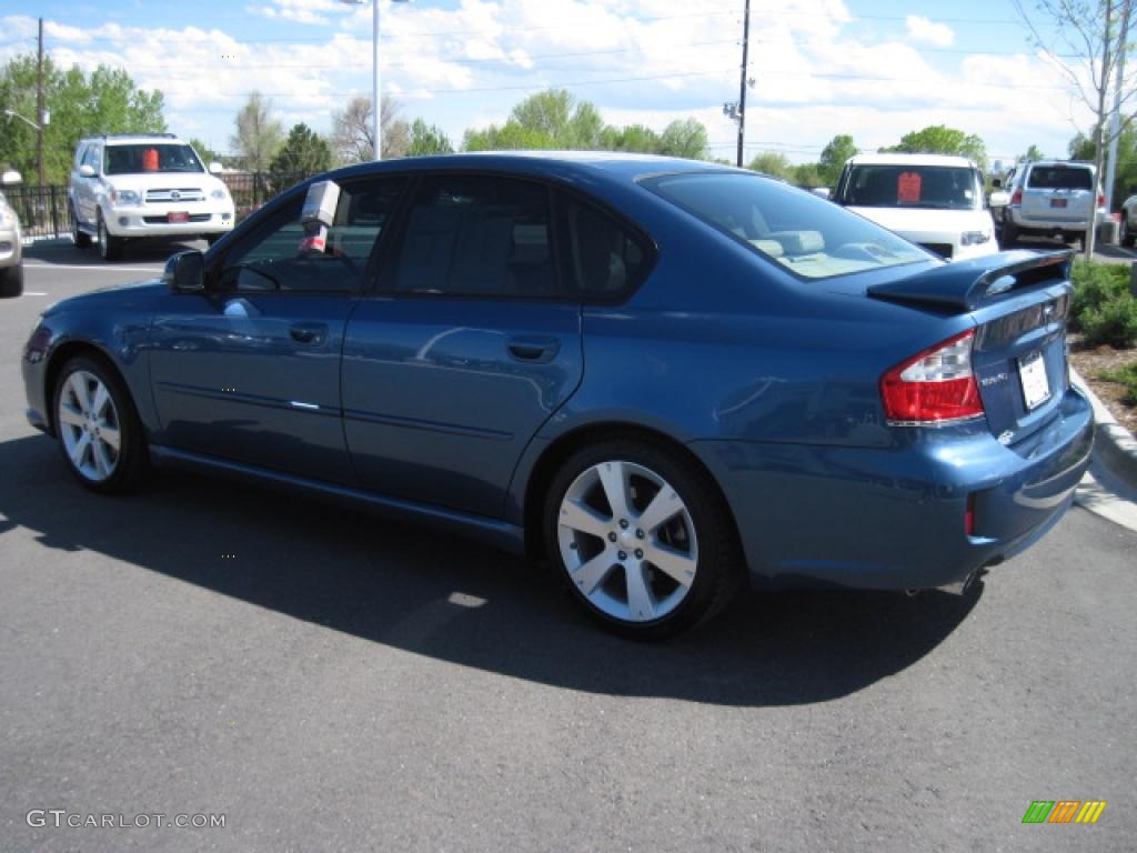2008 Legacy 2.5 GT Limited Sedan - Newport Blue Pearl / Warm Ivory photo #4