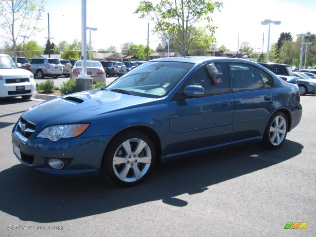 2008 Legacy 2.5 GT Limited Sedan - Newport Blue Pearl / Warm Ivory photo #5