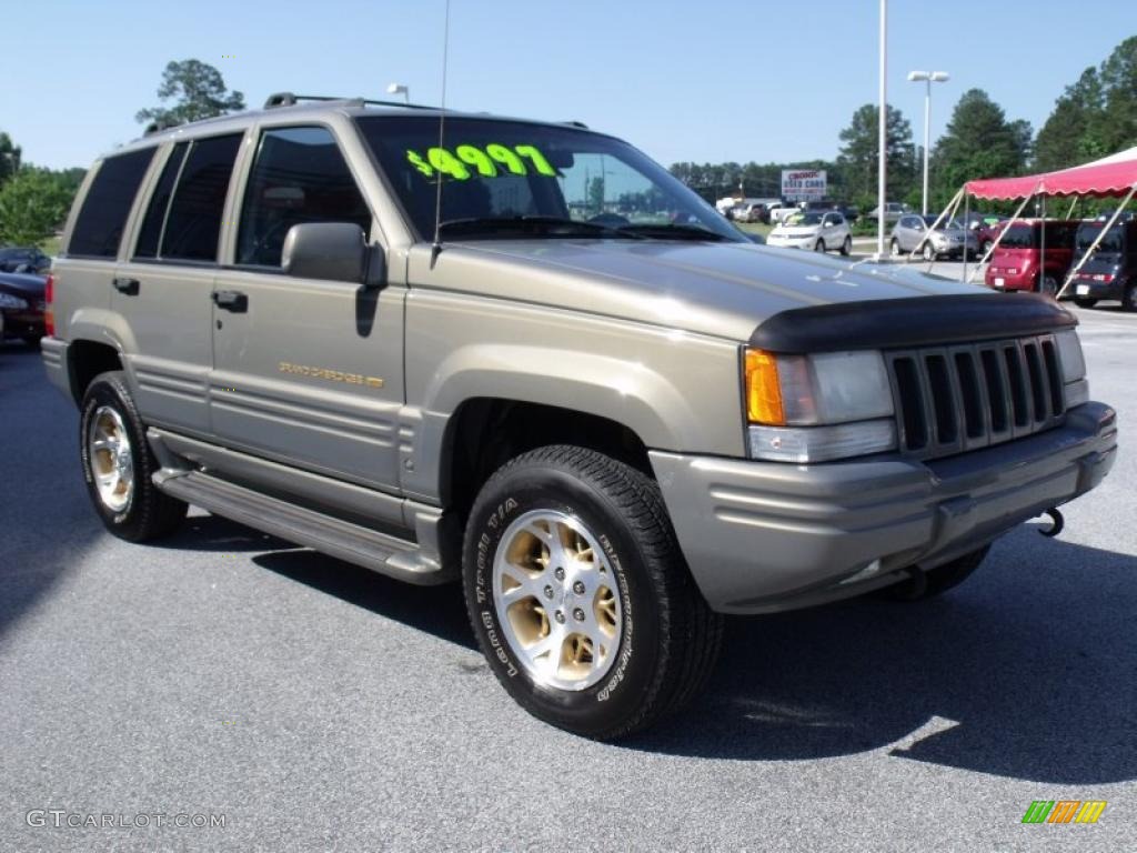 1998 Grand Cherokee Limited 4x4 - Char Gold Satin Glow / Black photo #7