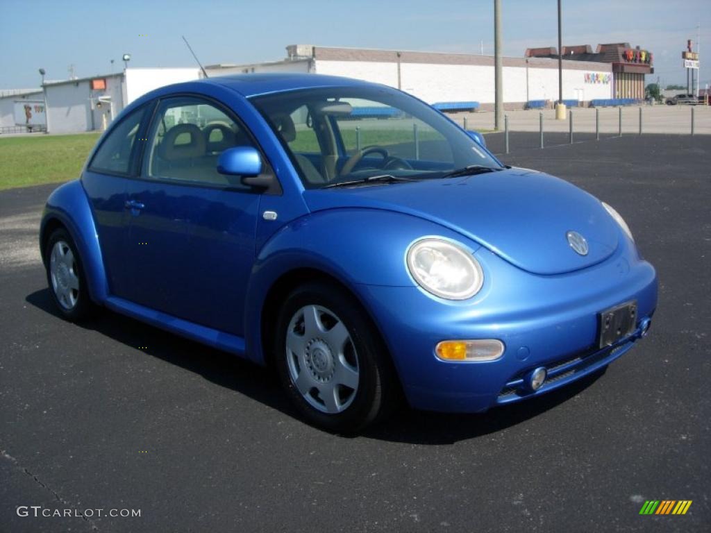 2000 New Beetle GLX 1.8T Coupe - Techno Blue Metallic / Cream photo #1