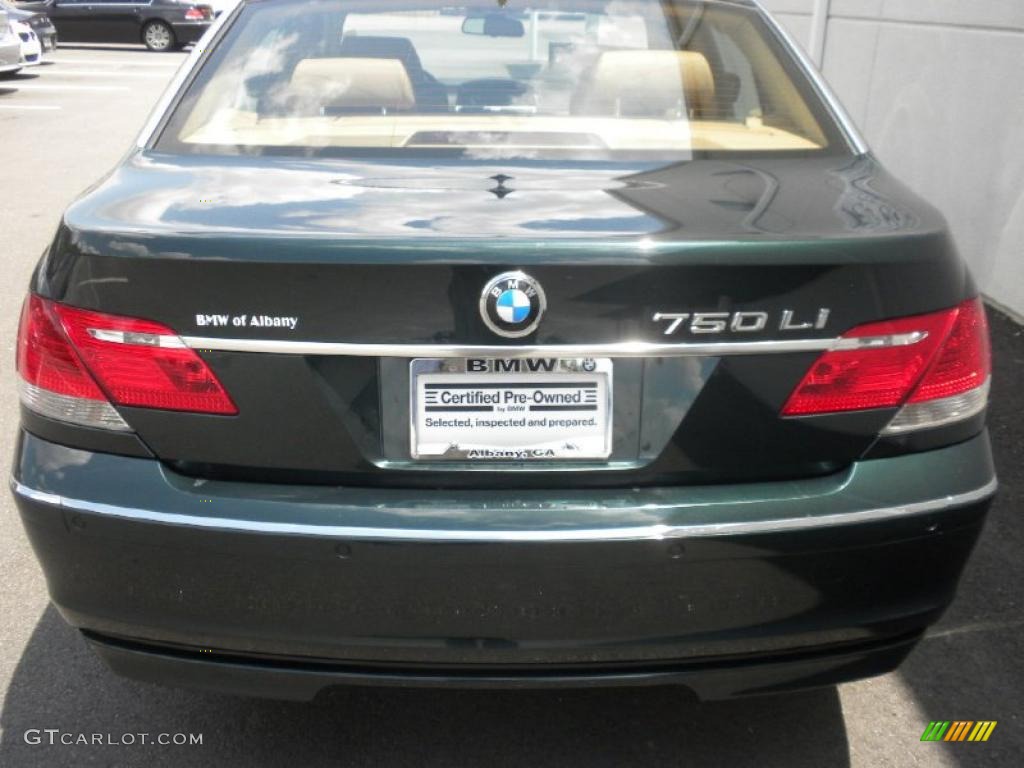 2008 7 Series 750Li Sedan - Deep Green Metallic / Natural Brown Nasca Leather photo #4