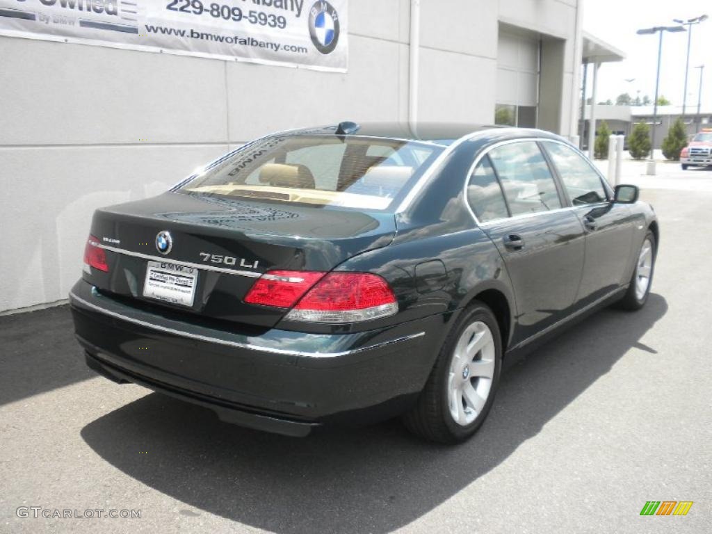 2008 7 Series 750Li Sedan - Deep Green Metallic / Natural Brown Nasca Leather photo #22