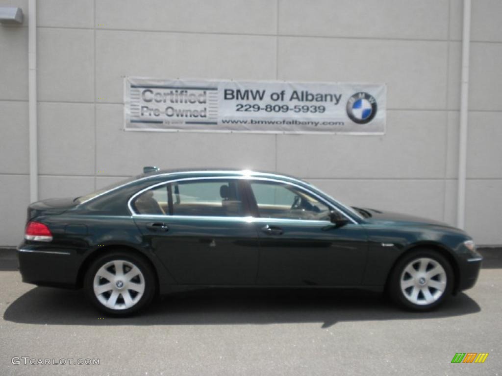 2008 7 Series 750Li Sedan - Deep Green Metallic / Natural Brown Nasca Leather photo #23