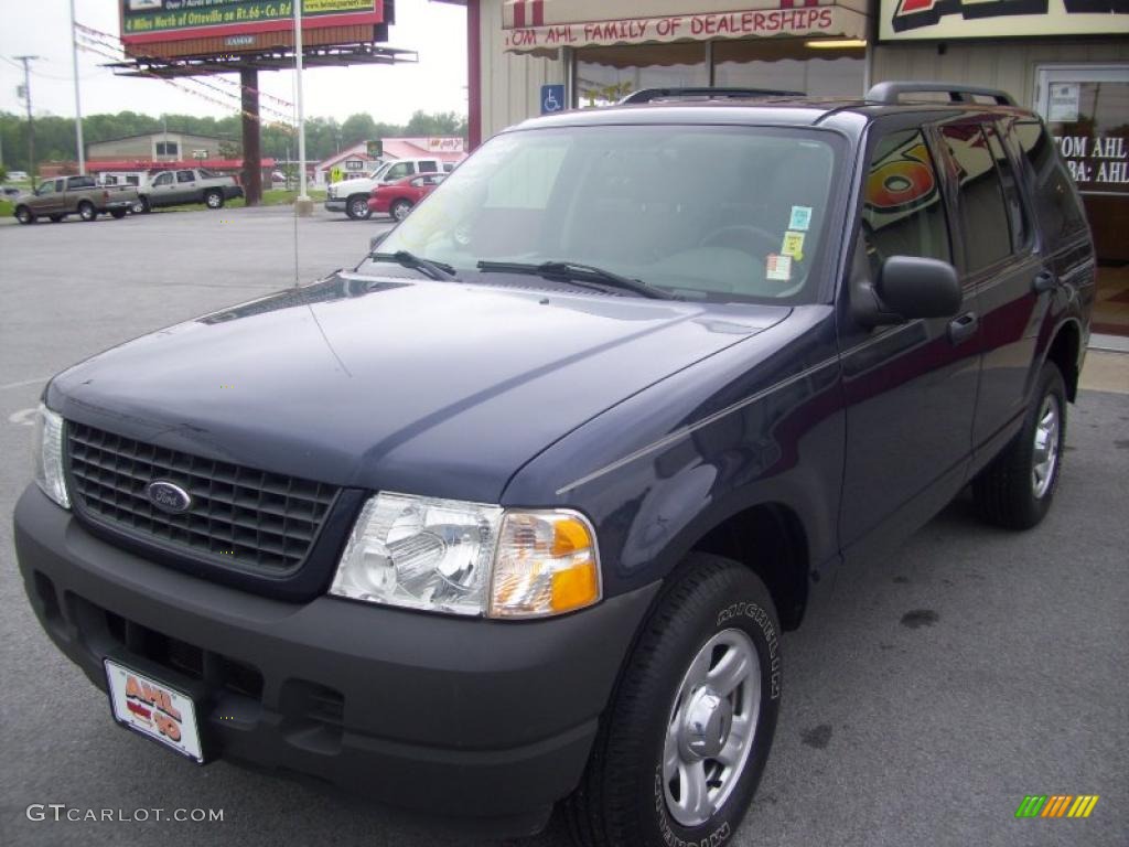 2003 Explorer XLS - True Blue Metallic / Midnight Gray photo #2