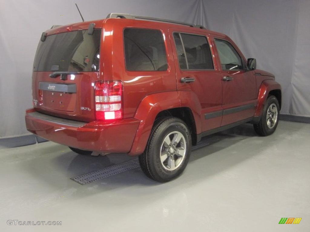 2008 Liberty Sport 4x4 - Red Rock Crystal Pearl / Pastel Slate Gray photo #3