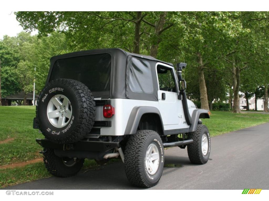 2004 Wrangler Rubicon 4x4 - Bright Silver Metallic / Dark Slate Gray photo #12