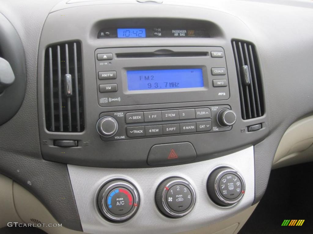 2009 Elantra GLS Sedan - Captiva White / Beige photo #11