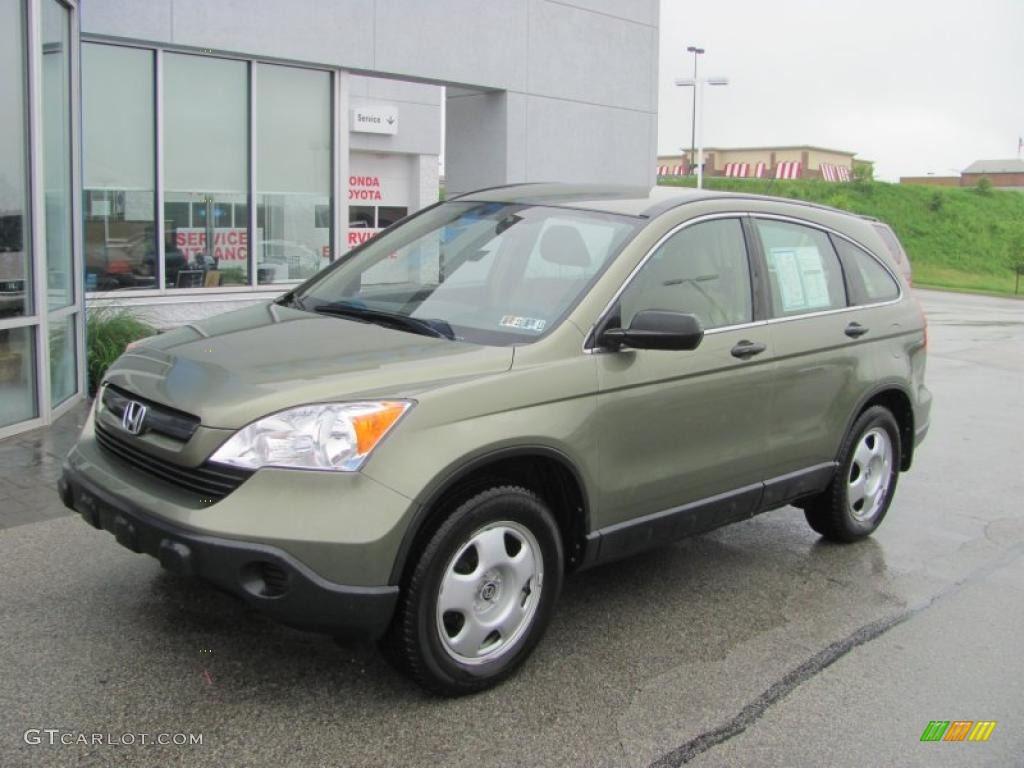 2008 CR-V LX 4WD - Green Tea Metallic / Ivory photo #2