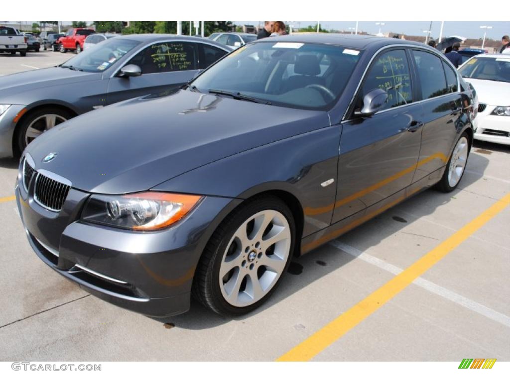 2007 3 Series 335i Sedan - Sparkling Graphite Metallic / Black photo #1