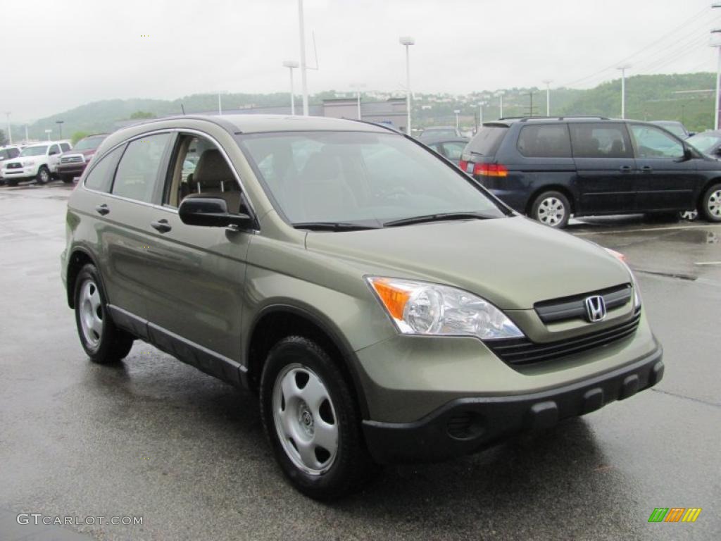 2008 CR-V LX 4WD - Green Tea Metallic / Ivory photo #9