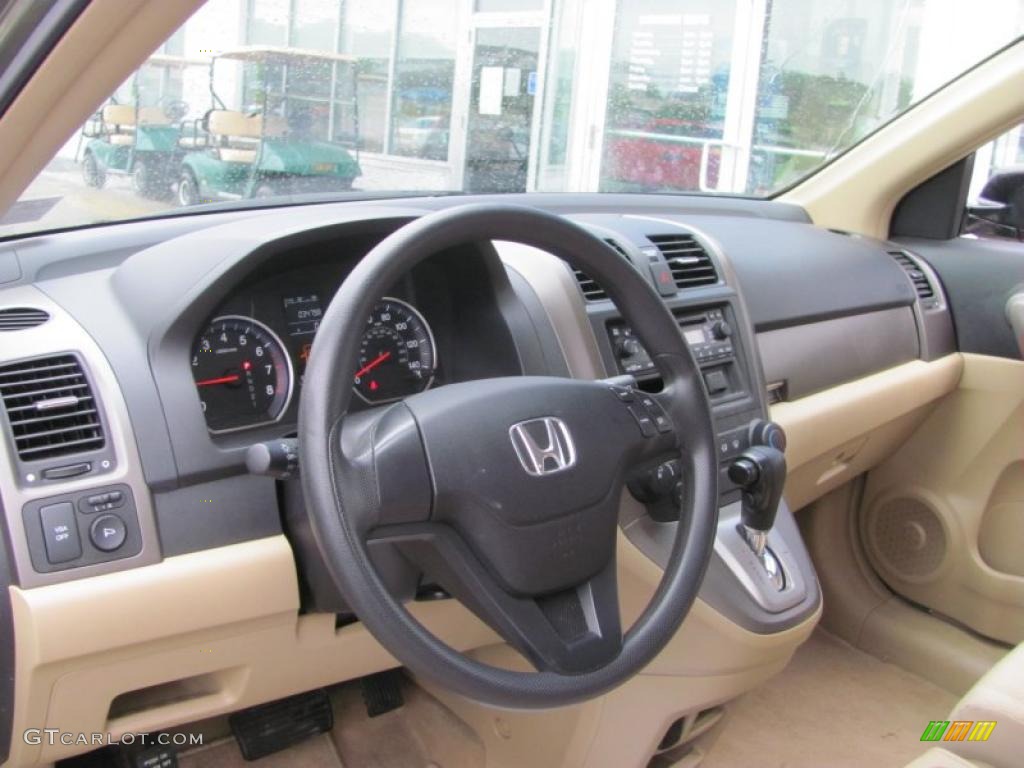 2008 CR-V LX 4WD - Green Tea Metallic / Ivory photo #11