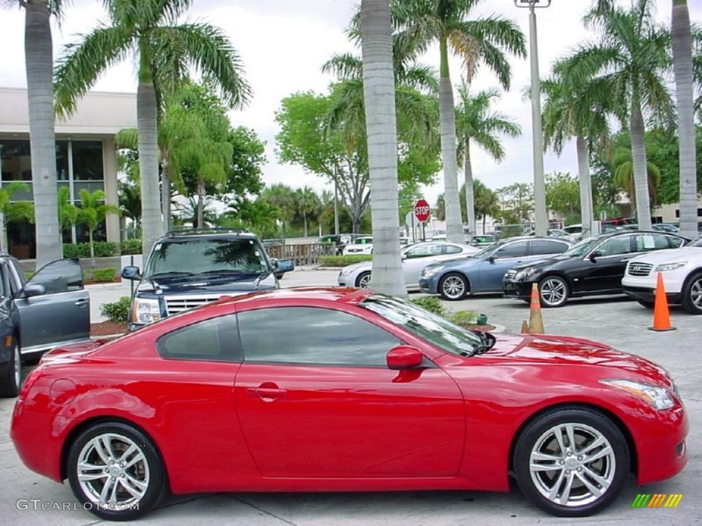 2008 G 37 Coupe - Vibrant Red / Wheat photo #5