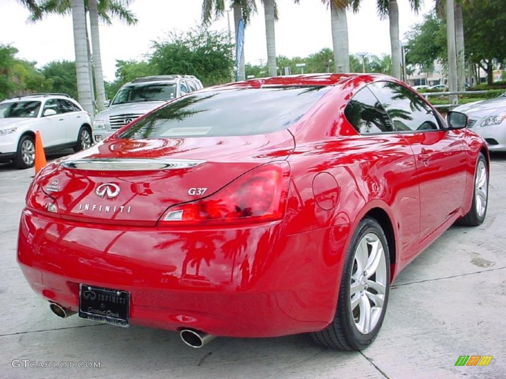 2008 G 37 Coupe - Vibrant Red / Wheat photo #6