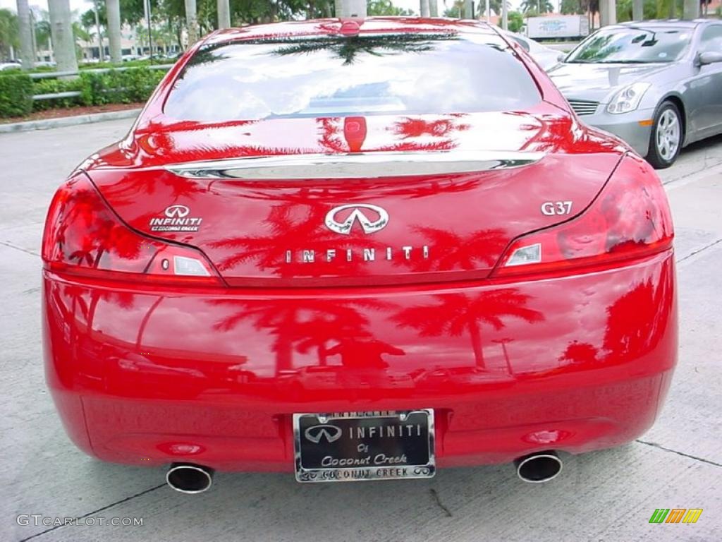 2008 G 37 Coupe - Vibrant Red / Wheat photo #7